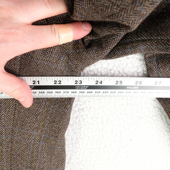 Magee Blazer Mens 44L Tall Brown Herringbone Two Button Vented Wool Business - Picture 9 of 14